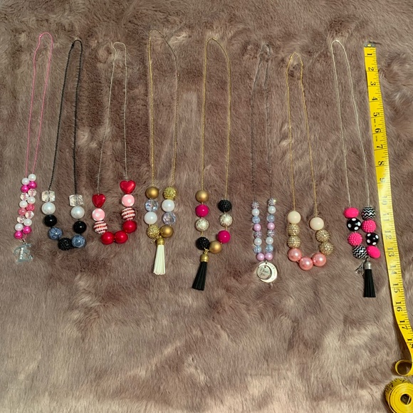 Bubblegum Bead & Chain Necklaces 8pcs (used) - Picture 5 of 6